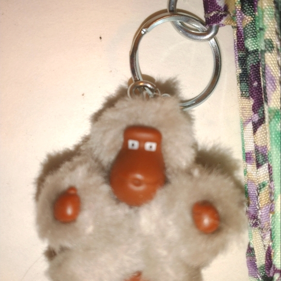 Kippling Wallet Floral Violet,purples w/Monkey - Picture 6 of 6